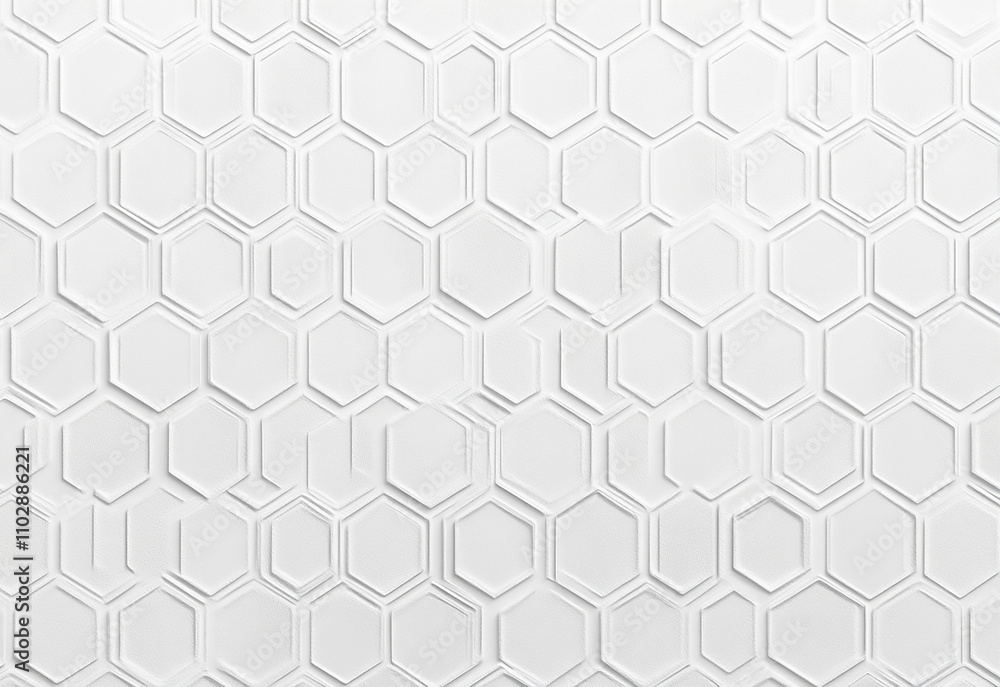 Poster abstract white geometric hexagon white marble hexagonal pattern. honeycomb pattern, adding modern el