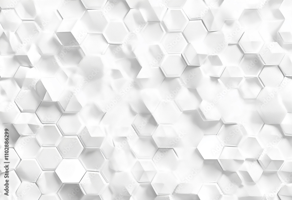 Poster abstract white geometric hexagon white marble hexagonal pattern. honeycomb pattern, adding modern el