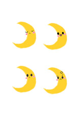 Moon Cartoon (Element Drawing) 