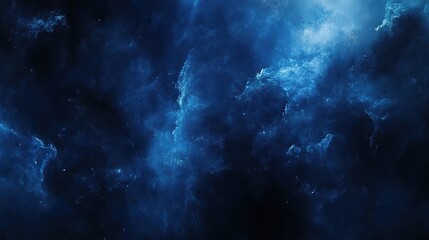 Fototapeta premium Deep Blue Cosmic Background with Soft Nebula and Starry Texture