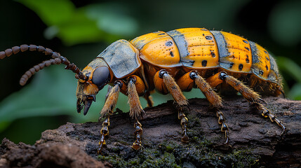 Insect on a Forest Log AI generated