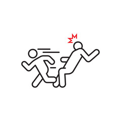 Stop running please do not let your kids run in the area sign