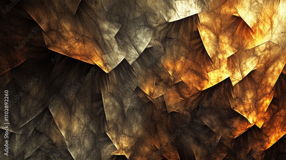 Poster abstract fractal texture with dynamic warm and cool tones