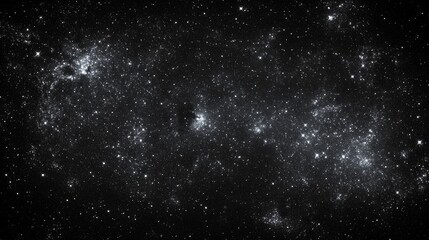 Starry night sky photo dense clusters of stars celestial bodies streaks of light high contrast vintage black background