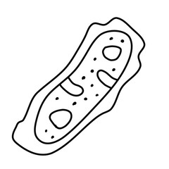 Germ bacteria arranged in thin line style