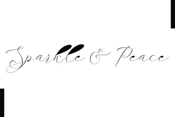 Sparkle & Peace text christmas holiday quotes istalist typography