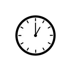 Time and Clock icons vector. Clocks icon design, 1 am or 1 pm clock icon