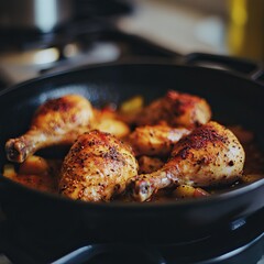 "Roasted and Baked Chicken with Choice of Sauce, Perfectly Seasoned for a Flavorful Meal"