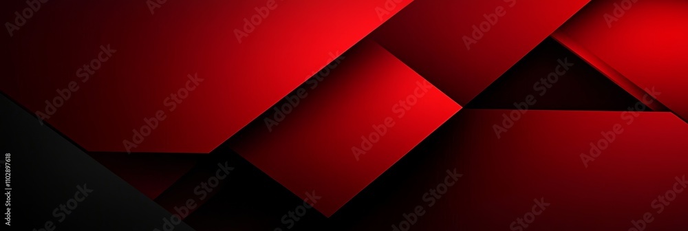 Aufkleber red abstract geometric background smooth shapes gradient minimal design elegance