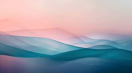 Abstract Blue and Pink Wavy Background