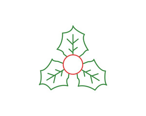 Mistletoe icon vector symbol design illustration