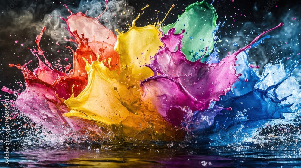 Leinwandbilder abstract canvas art vibrant color splash and fluid dynamics for creative expression and impact