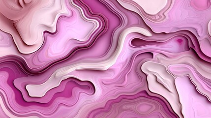 Fototapeta premium Abstract Flowing Pink Design with Soft Curves and Organic Shapes, Evoking Serenity and Elegance in a Subtle Color Palette for Art and Decor