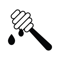 bee keeping glyph icon with white background vector stock illustration