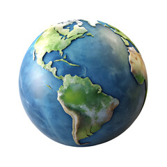 Fototapeta premium Realistic earth planet isolated image
