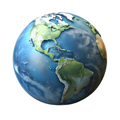 Fototapeta premium Realistic earth planet isolated image