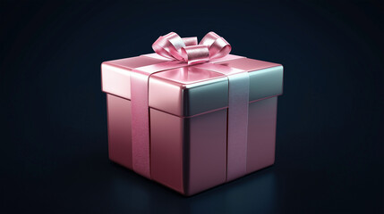 Obraz premium A beautifully wrapped present with a vibrant ribbon, perfect for gift-giving occasions and celebrations.