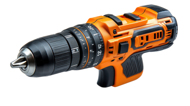 cordless drill isolated on white background