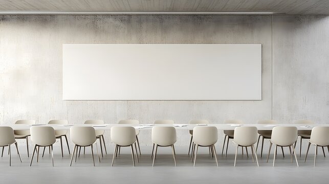 Empty meeting room with scattered budget papers and vacant chairs, symbolizing the aftermath of intense decision-making and strategic planning sessions.