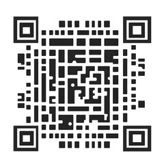 Fototapeta premium Black-and-white QR code for digital scanning, quick response technology, contactless information sharing, secure data access, modern tech innovation, smart connectivity tool