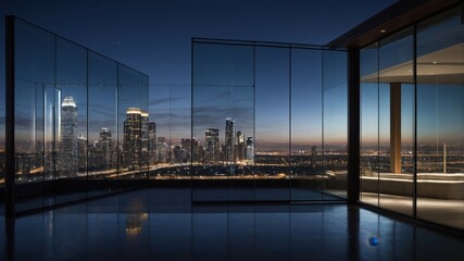 Glass Wall with Transparent Elegance