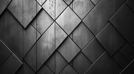 Grey Metallic Diamond Patterned Background