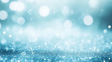Naklejka premium Blurred Light Blue Background with Bokeh