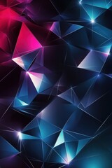 Vector Graphic of Geometric Shapes on Black Background