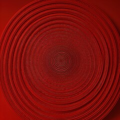 Fototapeta premium Intricate red mandala on bold monochromatic background.