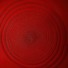 Fototapeta premium Intricate red mandala on bold monochromatic background.