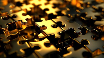 The interplay of light and shadows enhances the jigsaw's allure.