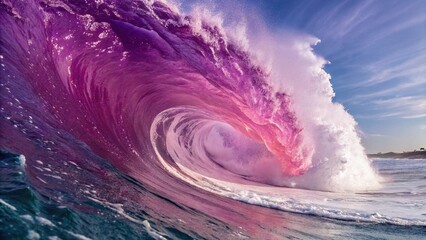 Fototapeta premium Vibrant purple and pink swirled together in a mesmerizing dance, psychedelic vibe, vibrant colors, , energetic mood
