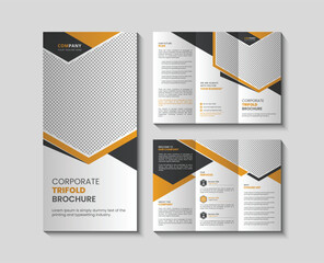 Creative business trifold brochure template