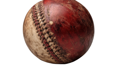 Cricket ball isolated on white background