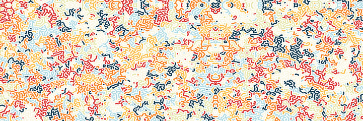 Diffusion reaction vector seamless pattern. Colorful organic, biological shapes, lines pattern. Abstract Background illustration