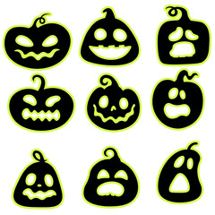 halloween monsters set