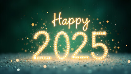 Happy 2025 New Year Celebration. Concept of future, hope, and celebration.
