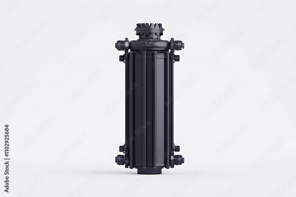 Poster sleek industrial water filtration system ready for modern environments with multiple connection poin