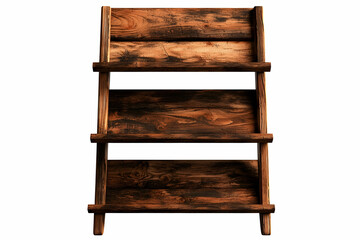 Rustic Wooden Shelf in Natural Finish, Ideal for Home Decor, Organization, and Display, Featuring Three Spacious Levels and Sturdy Construction for Versatile Use