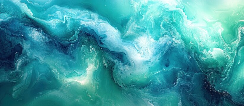 Abstract swirling patterns in shades of blue and green, evoking a sense of calm.