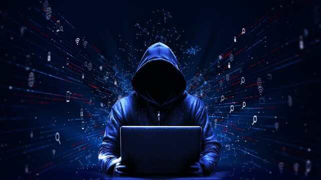 Virus code software hack Cyber security Cybercriminal Cyber attackhacker sensitive personal digital data dangerous user private encryption. 3D Cybersecurity social network data protection technology