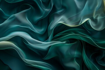 Obraz premium Elegant abstract background with deep jade green tones and sophisticated textures, blending flowing shapes and subtle sheen for a high-end aesthetic