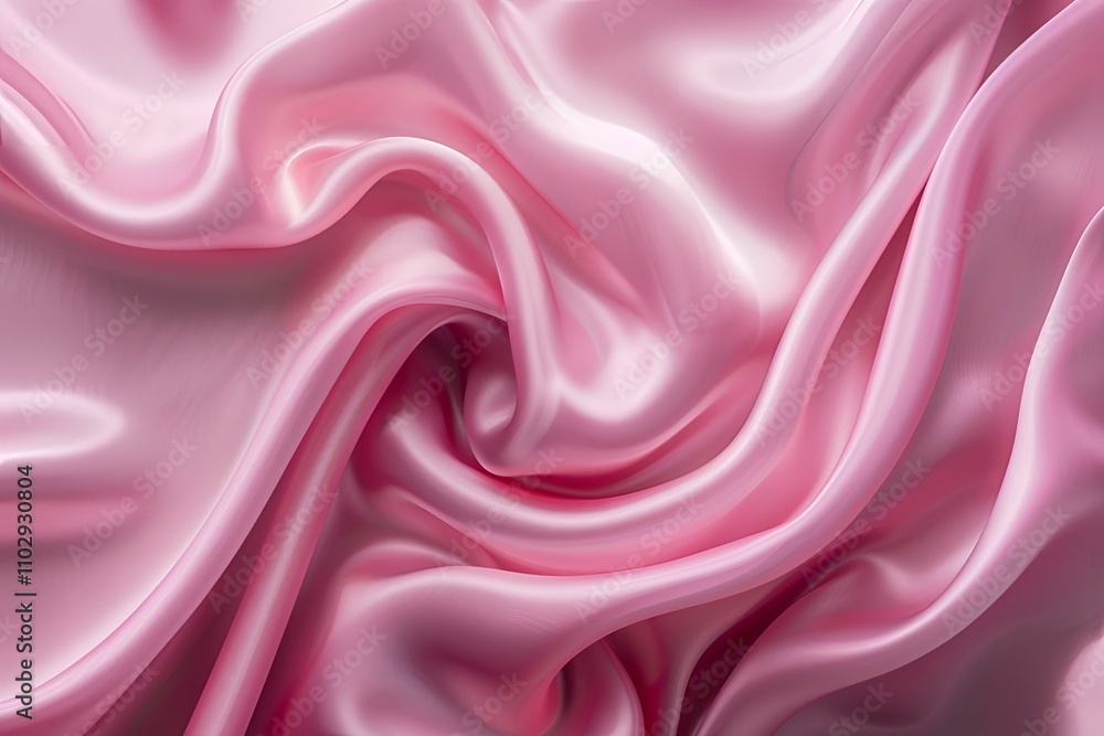 Aufkleber soft pink background featuring a central design of smooth, flowing fabric with gentle, elegant folds