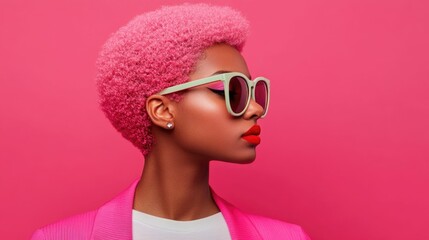 Embracing Unique Hairstyles A Vibrant Portrait Celebrating Self Acceptance and Expressive Individuality in a Modern Confident Aesthetic  This image captures the essence of a self acceptance campaign