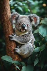 Obraz premium A koala sitting in the tree