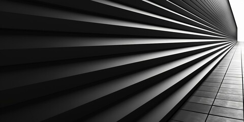 Abstract Architecture: Geometric Lines and Shadows in Modern Building Design