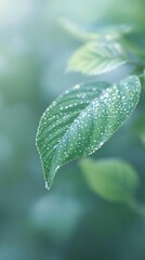 Long-exposure macro shot of leaves rustling in the wind on a cloudy day, nature scene, long exposure photography, leaf movement, blurred background, soft focus