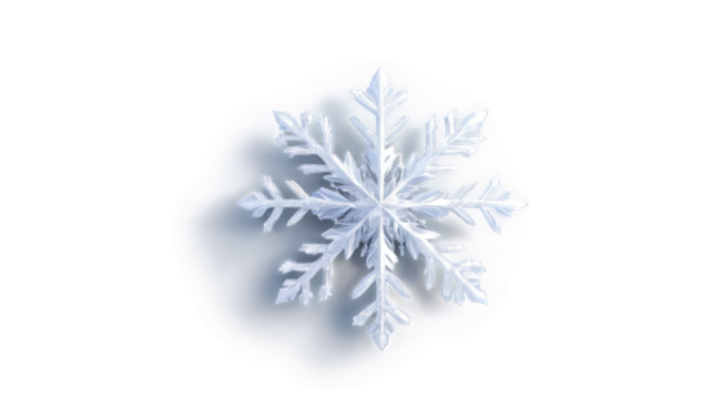Winter Wonderland Accent A radiant silver snowflake, glimmering with glitter, perfect for festive designs png