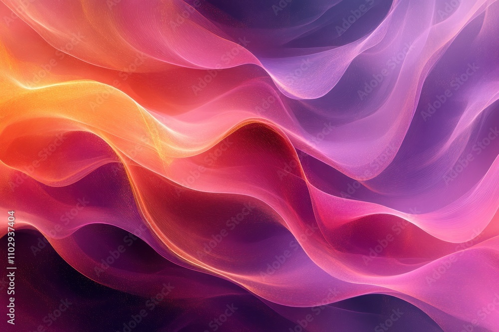 Poster abstract waves of vibrant colors creating a fluid, dynamic visual experience.