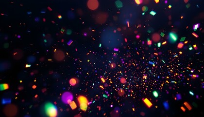 Blurred rainbow refraction overlay effect. Light lens prism effect on black background. Holographic reflection, crystal flare leak shadow overlay. Colorful rainbow disco ball light leaks texture